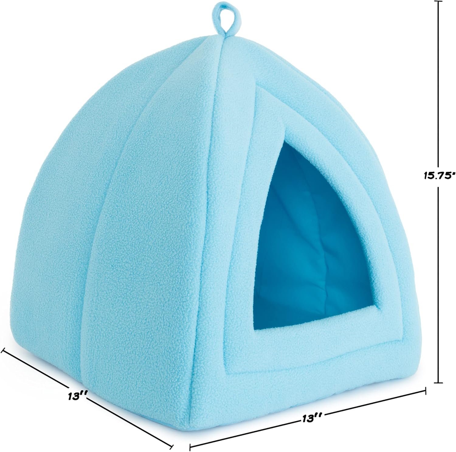 Cat House - Indoor Bed with Removable Foam Cushion - Pet Tent for Puppies, Rabbits, Guinea Pigs, Hedgehogs, and Other Small Animals by (Blue) - Image 2